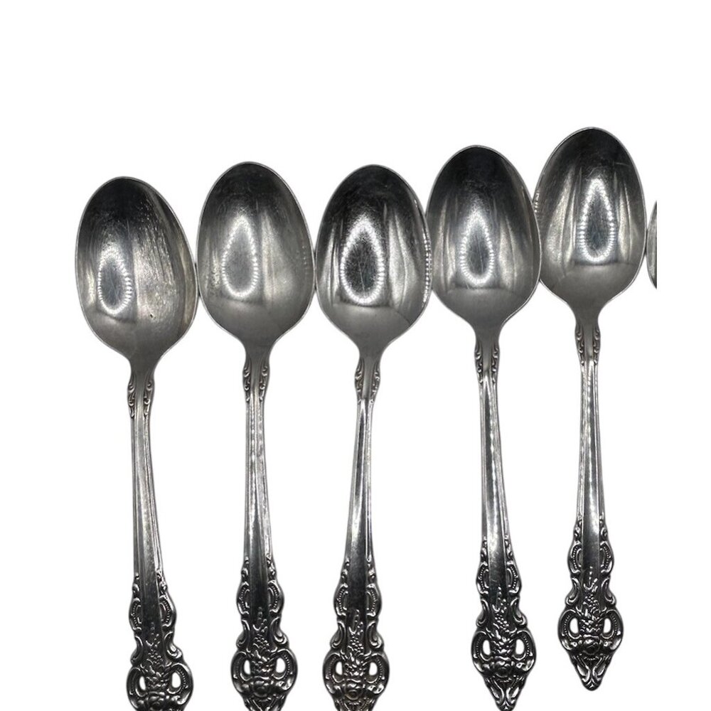 5 ONEIDA CHERBOURG 6 7/8" SOUP SPOONS - COMMUNITY STAINLESS Steel GLOSSY